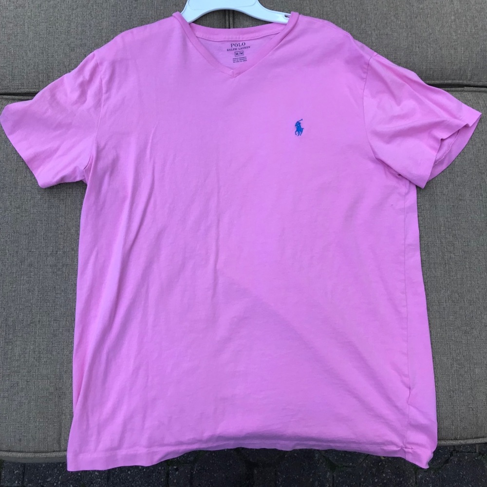 Pink Polo V Neck